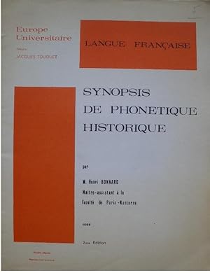 Seller image for Synopsis de phontique historique. for sale by Librairie les mains dans les poches
