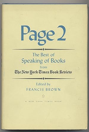 Bild des Verkufers fr Page 2: The Best of "Speaking of Books" from The New York Times Book Review zum Verkauf von Between the Covers-Rare Books, Inc. ABAA