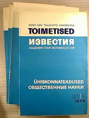 Toimetised / Eesti NSV Teaduste Akadeemia = Izvestija. - Ühiskonnateadused. - 23 / 1974, 1 - 4 (4...