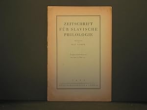 Seller image for Seperatabdruck aus band X Heft 3/4 - Zeitschrift fr slavische Philologie. for sale by Antiquariat-Fischer - Preise inkl. MWST