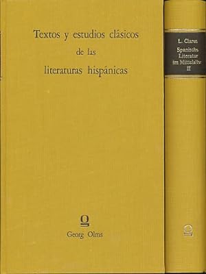 Bild des Verkufers fr Darstellung der spanischen Literatur im Mittelalter. 2 Bnde.Textos y estudios clsicos de las literaturas hispnicas. 2 Bnde. Mit einer Vorrede von Joseph v. Grres. Editados por el Istituto di Lingua e Letteratura Spagnola e Ispano-Americana dell  Universit di Pisa bajo la direccin de Guido Mancini. zum Verkauf von Fundus-Online GbR Borkert Schwarz Zerfa