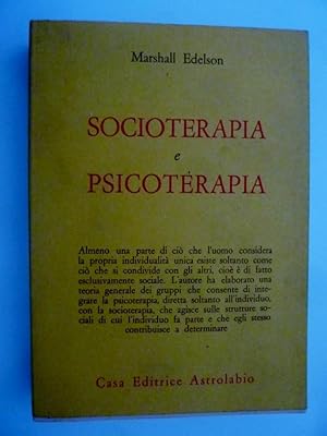 Imagen del vendedor de SOCIOTERAPIA E PSICOTERAPIA" a la venta por Historia, Regnum et Nobilia