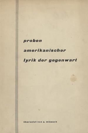 Immagine del venditore per Proben amerikanischer Lyrik der Gegenwart. venduto da Georg Fritsch Antiquariat