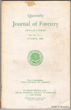 Quarterly Journal Of Forestry: Vol LII, No.4. October 1958