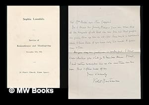 Seller image for Violet Martineau, Sophia Lonsdale and the League to Abolish Poverty : small archive of items [Manuscript Letters and pamphlets] for sale by MW Books Ltd.