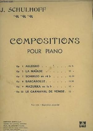 Seller image for COMPOSITIONS POUR PIANO OP.22 : LE CARNAVAL DE VENISE. for sale by Le-Livre