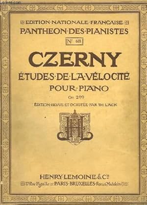 Imagen del vendedor de ETUDES DE LA VELOCITE POUR PIANO - OP.299. a la venta por Le-Livre
