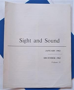 Seller image for Sight and Sound INDEX (January 1962 - December 1962) The International Film Quarterly Magazine for sale by Bloomsbury Books