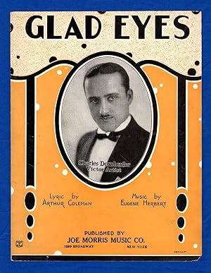 Glad Eyes / 1924 Vintage Sheet Music (Arthur Coleman and Eugene Herbert). Perret cover art. Charl...