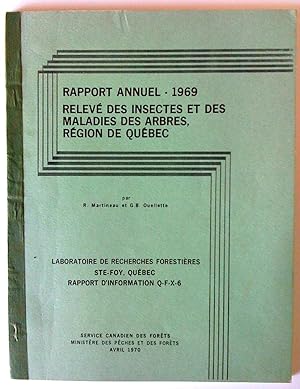 Bild des Verkufers fr Rapport annuel - 1969. Relev des insectes et des maladies des arbres rgion de Qubec zum Verkauf von Claudine Bouvier