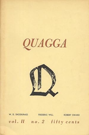 Bild des Verkufers fr Quagga, Volume 2, Number 2 (1962) zum Verkauf von Philip Smith, Bookseller