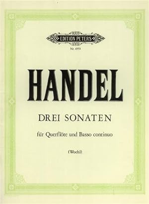 Image du vendeur pour Drei Sonaten. Fur Querflote (Violine) und Bezifferten Bass. mis en vente par FIRENZELIBRI SRL