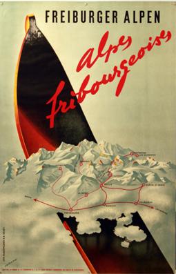 Plakat - Freiburger Alpen - Alpes Fribourgeoises.