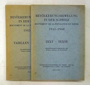 Immagine del venditore per Bevlkerungsbewegung in der Schweiz - Mouvement de la population en Suisse 1945-1948 (2 Bde.). Bd. I: Text; Bd. II: Tabellen. venduto da antiquariat peter petrej - Bibliopolium AG