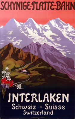 Plakat - Schynige-Platte-Bahn. Lithographie.