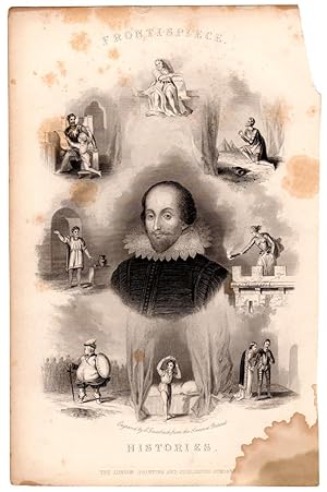 Image du vendeur pour 1860 Shakespearean Steel Engraving, "Histories". G. Greatbach, from the Somerset Portrait mis en vente par Singularity Rare & Fine