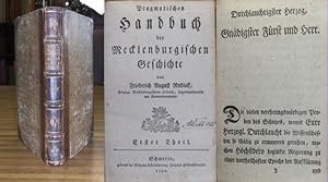 Pragmatisches Handbuch der Mecklenburgischen Geschichte. Erster Theil. Sep.