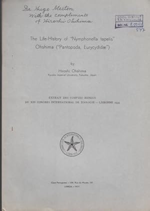 The Life History of Nymphonella tapetis" Oshima (Pantopoda Eurycydidae").