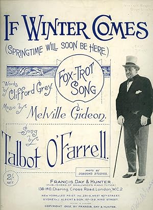 Seller image for If Winter Comes; Springtime will soon be here [Piano Sheet Music] for sale by Little Stour Books PBFA Member