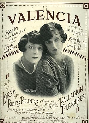 Bild des Verkufers fr Valencia [Piano Sheet Music] zum Verkauf von Little Stour Books PBFA Member