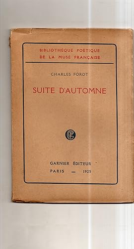 Seller image for SUITE D'AUTOMNE. Pome for sale by Librairie CLERC