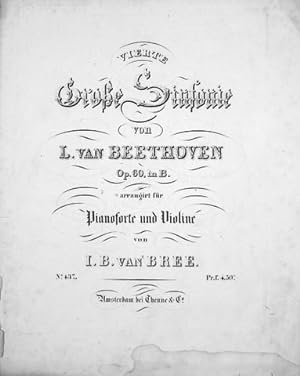 [Op. 60; Arr.] Vierte große Sinfonie von L. van Beethoven. Op. 60 in B. Arrangirt für Pianoforte ...