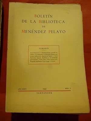 Seller image for BOLETN DE LA BIBLIOTECA DE MENNDEZ PELAYO. Ao XXXVI, Nm. 2. for sale by Carmichael Alonso Libros
