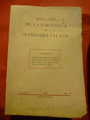 Seller image for BOLETN DE LA BIBLIOTECA DE MENNDEZ PELAYO. Ao XXXVIII, Nms. 1-2. for sale by Carmichael Alonso Libros