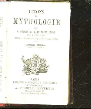 Bild des Verkufers fr LECONS DE MYTHOLOGIE zum Verkauf von Le-Livre