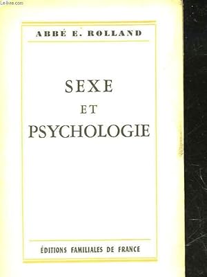 Bild des Verkufers fr SEXE ET PSYCHOLOGIE zum Verkauf von Le-Livre