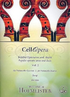 Bild des Verkufers fr CellOpera, fr Violoncello-Quartett. Bd.2 : Beliebte Opernarien und -duette. Schwierigkeitsgrad: 4 zum Verkauf von AHA-BUCH GmbH