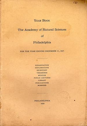 Year book - The Academy of Natural Science of Philadelphia for the year ending December 31, 1927....