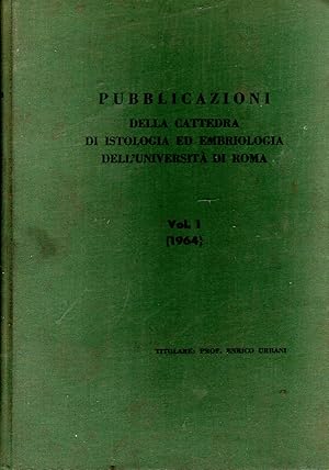 Pubblicazioni della cattedra di istologia ed embriologia dell'universitê di Roma. In 8vo, green c...