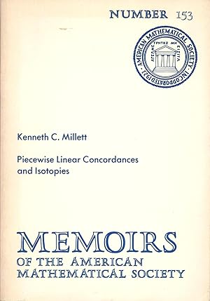 Immagine del venditore per Piecewise Linear Concordances and Isotopies - Memoirs of the American Mathematical Society, number 153 venduto da Pare Yannick