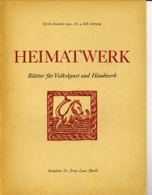 Imagen del vendedor de Heimatwerk. Bltter fr Volkskunst und Handwerk a la venta por Antiquariaat Parnassos vof