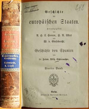 Bild des Verkufers fr Geschichte von Spanien, 4. Bd.: Geschichte Castiliens im 12. u. 13. Jahrhundert. (Geschichte d. europischen Staaten. Hrsg. v. A.H.L. Heeren, F.A. Ukert u. W. v. Giesebrecht.) zum Verkauf von Antiquariat Blschke