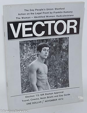 Imagen del vendedor de Vector: a voice for the homosexual community; vol. 8, #11, November 1972 (wrongly marked issue 9) a la venta por Bolerium Books Inc.