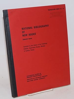 Image du vendeur pour National bibliography of new books Selected Issues mis en vente par Bolerium Books Inc.