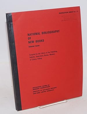 Image du vendeur pour National bibliography of new books Selected Issues mis en vente par Bolerium Books Inc.