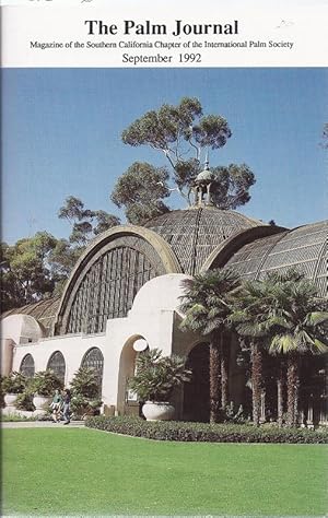 Bild des Verkufers fr The Palm Journal Magazine Of The Southern California Chapter Of the International Palm Society September 1992 botanyz landscapearchitecturerz palmsz zum Verkauf von Charles Lewis Best Booksellers