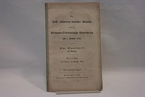 Image du vendeur pour Der grosse Zollverein deutscher Staaten und der Hannover-Oldenburgsche Steuerverein am 1. Januar, 1844 : eine Staatsschrift mit Belegen mis en vente par Antiquariat Wilder - Preise inkl. MwSt.