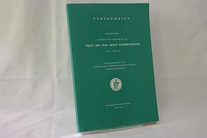 Festschrift anlässlich der Emeritierung von Prof. Dr.-Ing. Rolf Germerdonk Texte in verschiedenen...