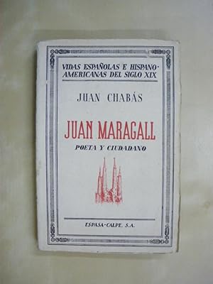 Imagen del vendedor de JUAN MARAGALL. POETA Y CIUDADANO a la venta por LIBRERIA TORMOS