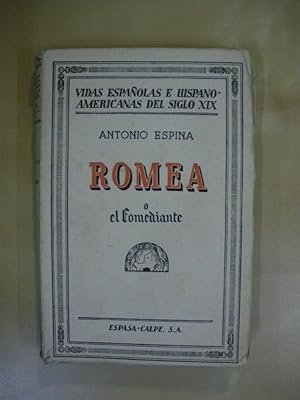 Seller image for ROMEA O EL COMEDIANTE for sale by LIBRERIA TORMOS