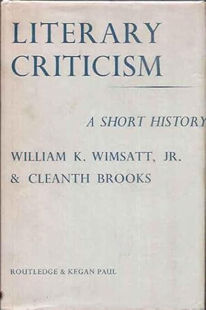 Immagine del venditore per Literary Criticism__A Short History venduto da San Francisco Book Company