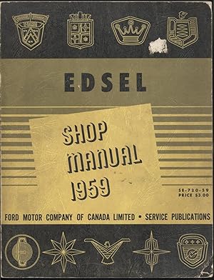 Imagen del vendedor de Edsel Shop Manual 1959 a la venta por Black Sheep Books