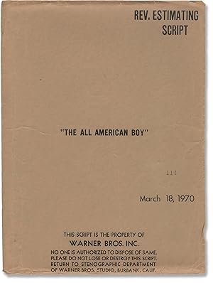 Bild des Verkufers fr The All-American Boy [The All American Boy] (Original screenplay for the 1973 film) zum Verkauf von Royal Books, Inc., ABAA