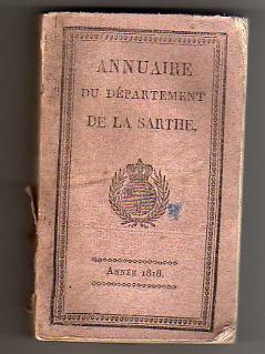 Annuaire du Département de la Sarthe, pour l'Année 1818.