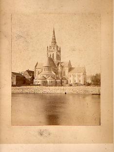 Photographie ancienne originale. Basilique Notre-Dame d'Avesnières à Laval (Mayenne). 1900.