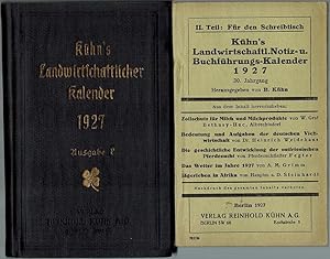 Kühn's Landwirtschaftlicher Notiz- und Buchführungs-Kalender 1927. 30. Jahrgang. Ausgabe F. [1] I...